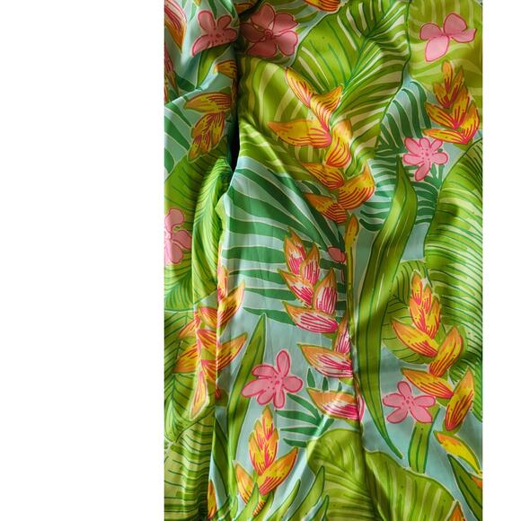 Lilly Pulitzer Down Puffer  Mint Green Vest, Tropical lining design, Sz XS - Picture 14 of 16